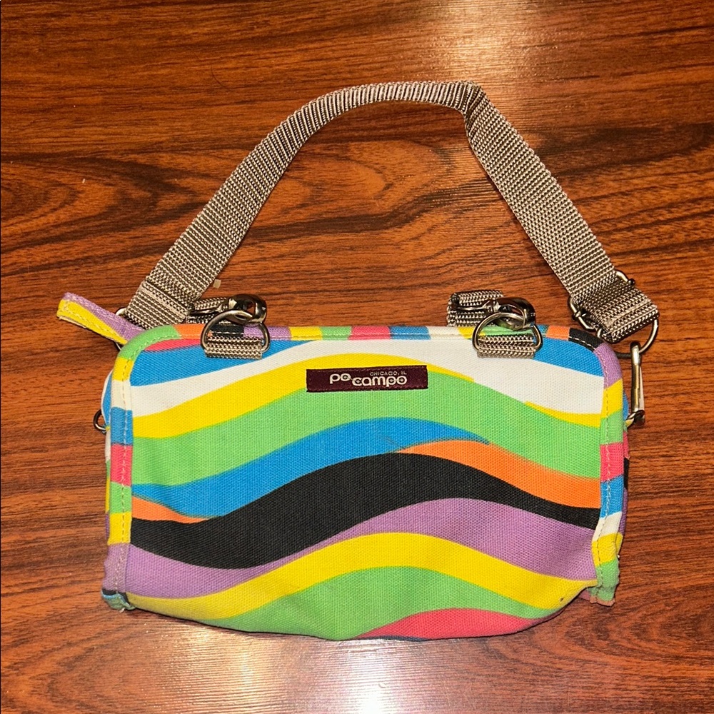 VTG Po Campo Bike Handlebar Clutch Vibrant Multicolor Wave Bag  HTF